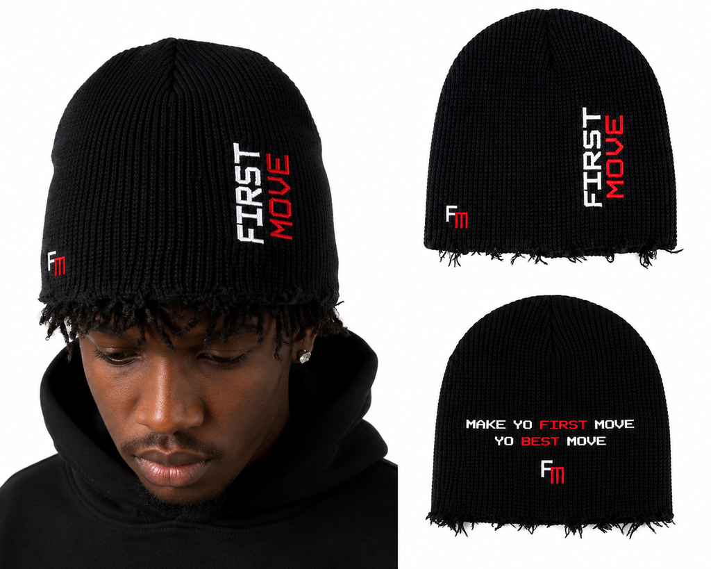 FM Pharmacy Waffle Beanie – Black