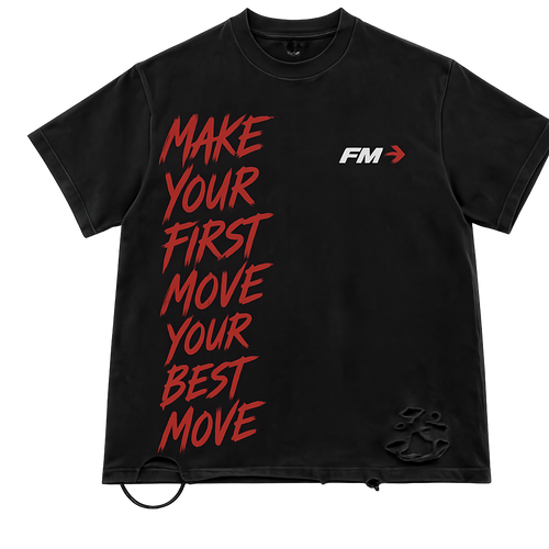 First Move Make Your First Move Vintage Tee – Black